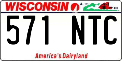 WI license plate 571NTC