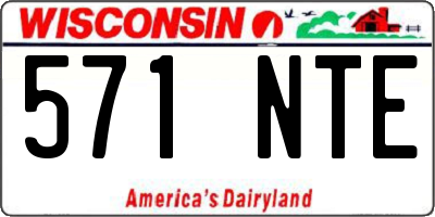 WI license plate 571NTE