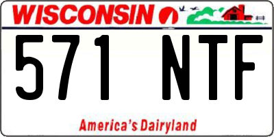 WI license plate 571NTF