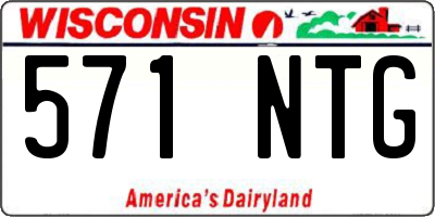 WI license plate 571NTG