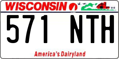 WI license plate 571NTH