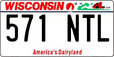 WI license plate 571NTL