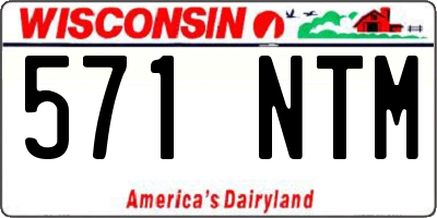 WI license plate 571NTM