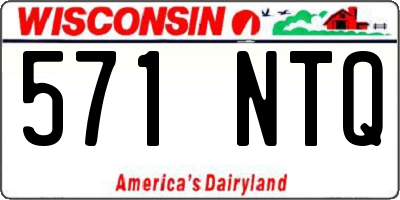 WI license plate 571NTQ