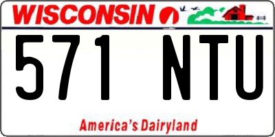 WI license plate 571NTU