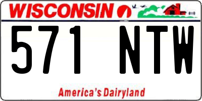 WI license plate 571NTW