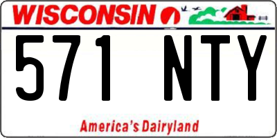 WI license plate 571NTY