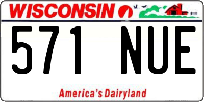 WI license plate 571NUE