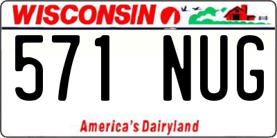 WI license plate 571NUG