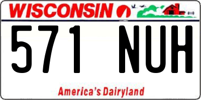 WI license plate 571NUH