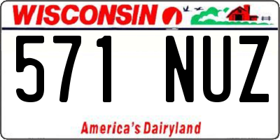 WI license plate 571NUZ