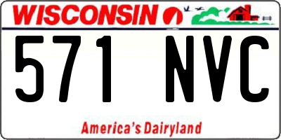 WI license plate 571NVC