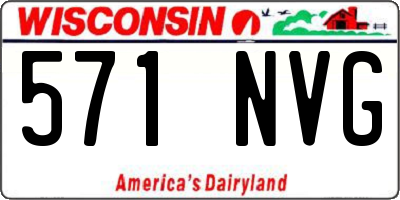 WI license plate 571NVG