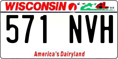 WI license plate 571NVH