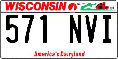 WI license plate 571NVI