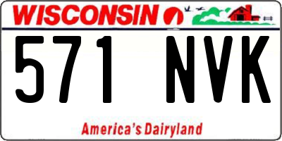 WI license plate 571NVK