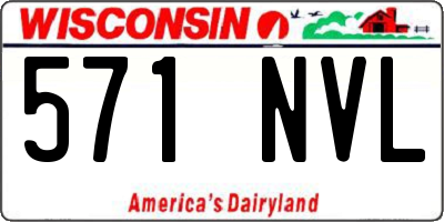 WI license plate 571NVL