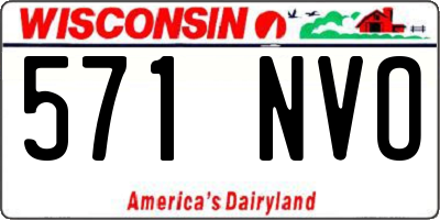 WI license plate 571NVO