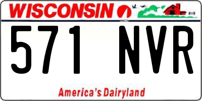WI license plate 571NVR