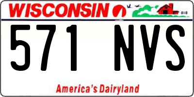 WI license plate 571NVS