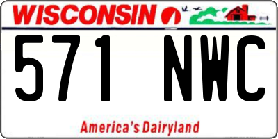 WI license plate 571NWC
