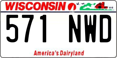 WI license plate 571NWD
