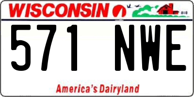 WI license plate 571NWE