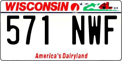 WI license plate 571NWF