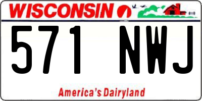 WI license plate 571NWJ