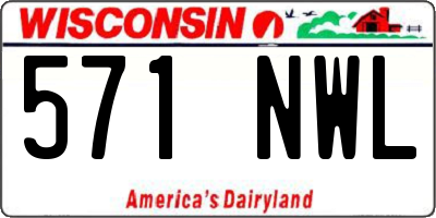WI license plate 571NWL
