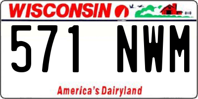 WI license plate 571NWM