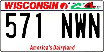 WI license plate 571NWN