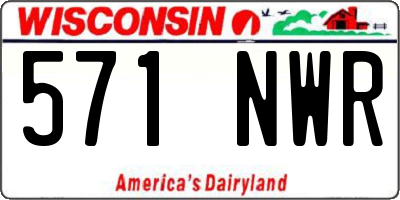 WI license plate 571NWR