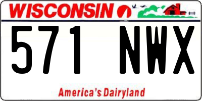 WI license plate 571NWX