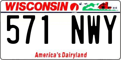 WI license plate 571NWY