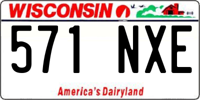 WI license plate 571NXE