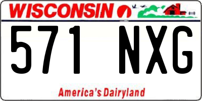 WI license plate 571NXG