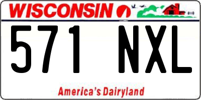 WI license plate 571NXL