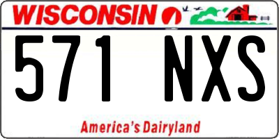 WI license plate 571NXS