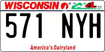 WI license plate 571NYH