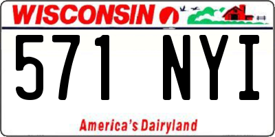 WI license plate 571NYI