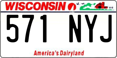 WI license plate 571NYJ