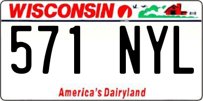 WI license plate 571NYL