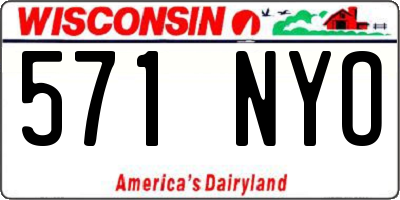 WI license plate 571NYO