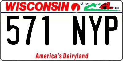 WI license plate 571NYP
