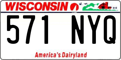 WI license plate 571NYQ