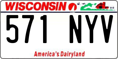 WI license plate 571NYV
