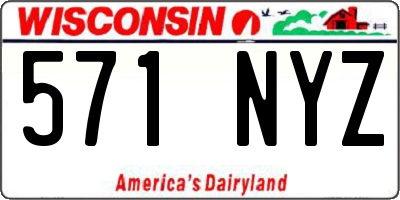 WI license plate 571NYZ