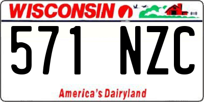 WI license plate 571NZC
