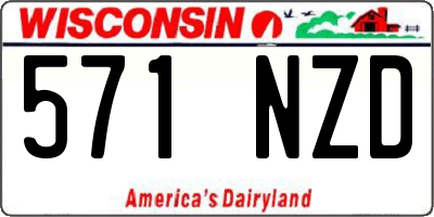 WI license plate 571NZD